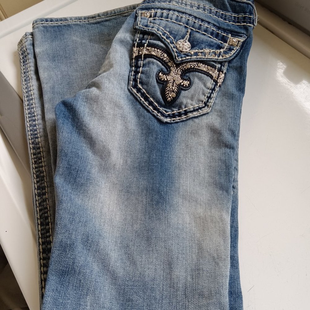 ROCK REVIVAL LUCIA BOOTCUT DENIM JEANS SZ 26